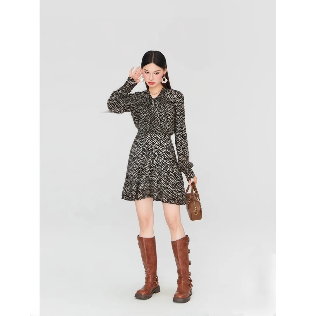 Mind Bridge/心桥碎花潮流时尚连衣裙 MB1260-MUOP121BBK