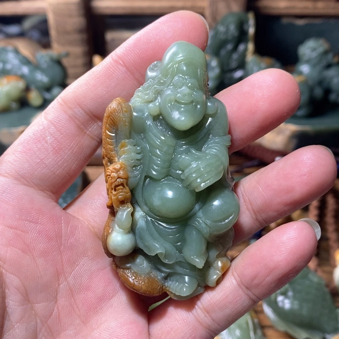 岫岩河磨玉（透闪石质玉）把件未镶嵌鬼**头