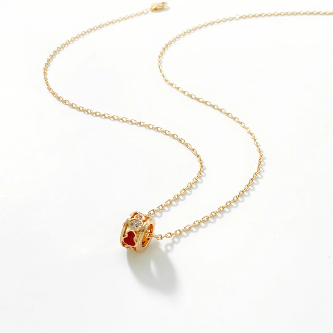 名式 铜合金项链  经典葫芦路路通镶嵌精致45厘米项链FL039