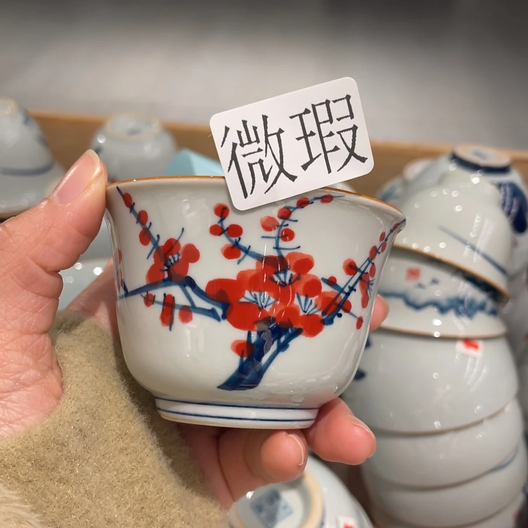 有瑕釉下彩纯手绘