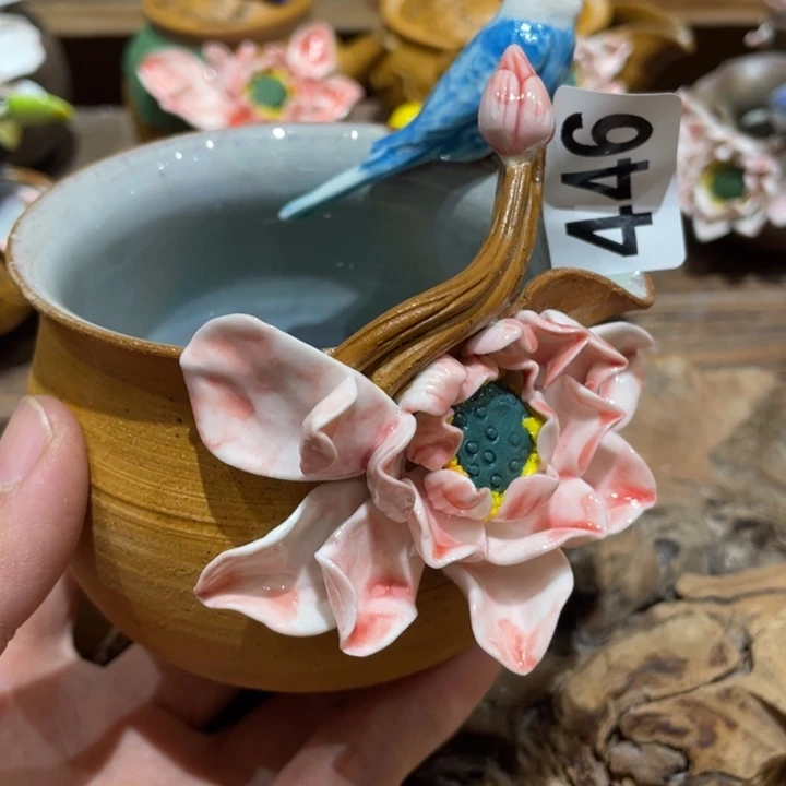 手工制作陶瓷茶具茶杯青蛙