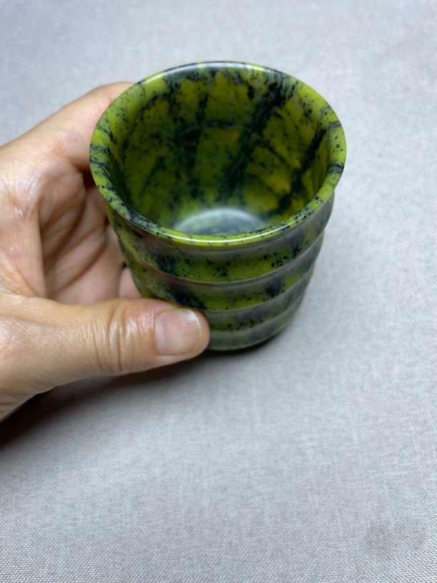 天然藏玉药王石黄竹节杯，多样发货