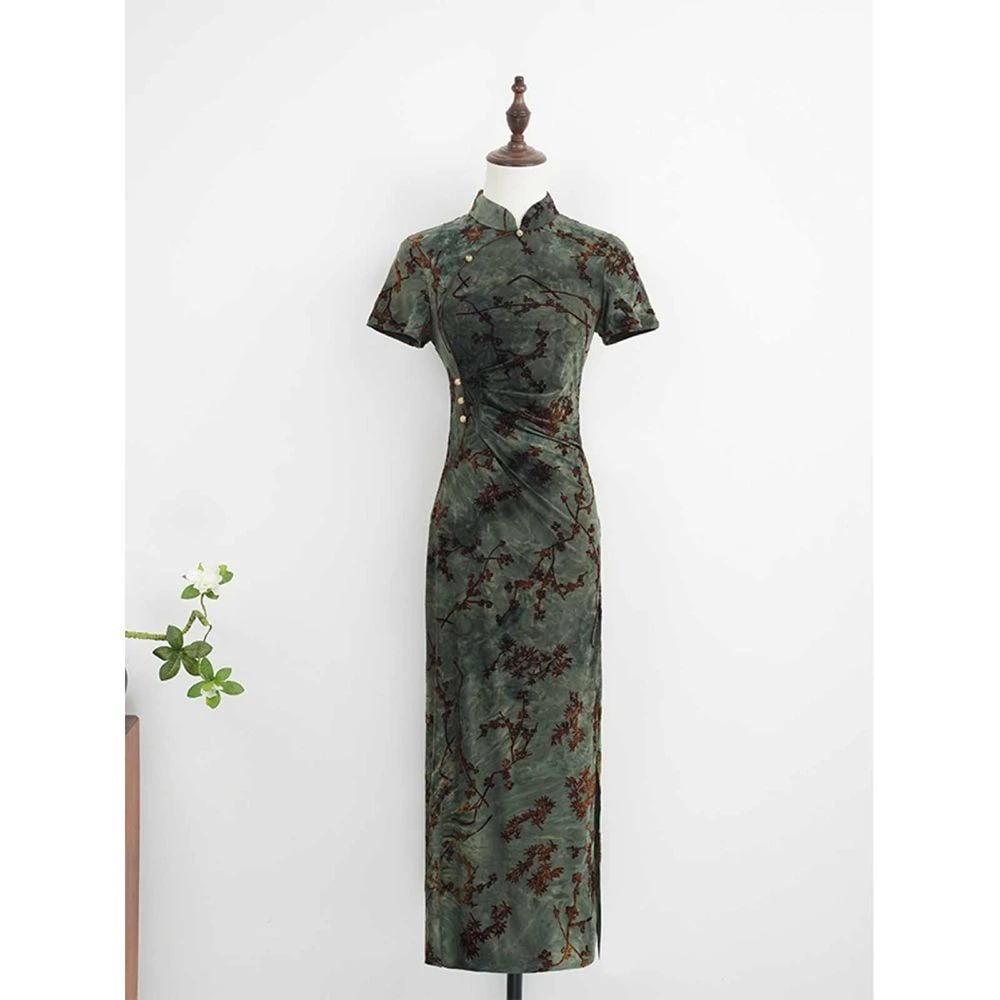 【9869】中国风旗袍新中式年轻款夏季日常百搭改良版连衣裙气质长款