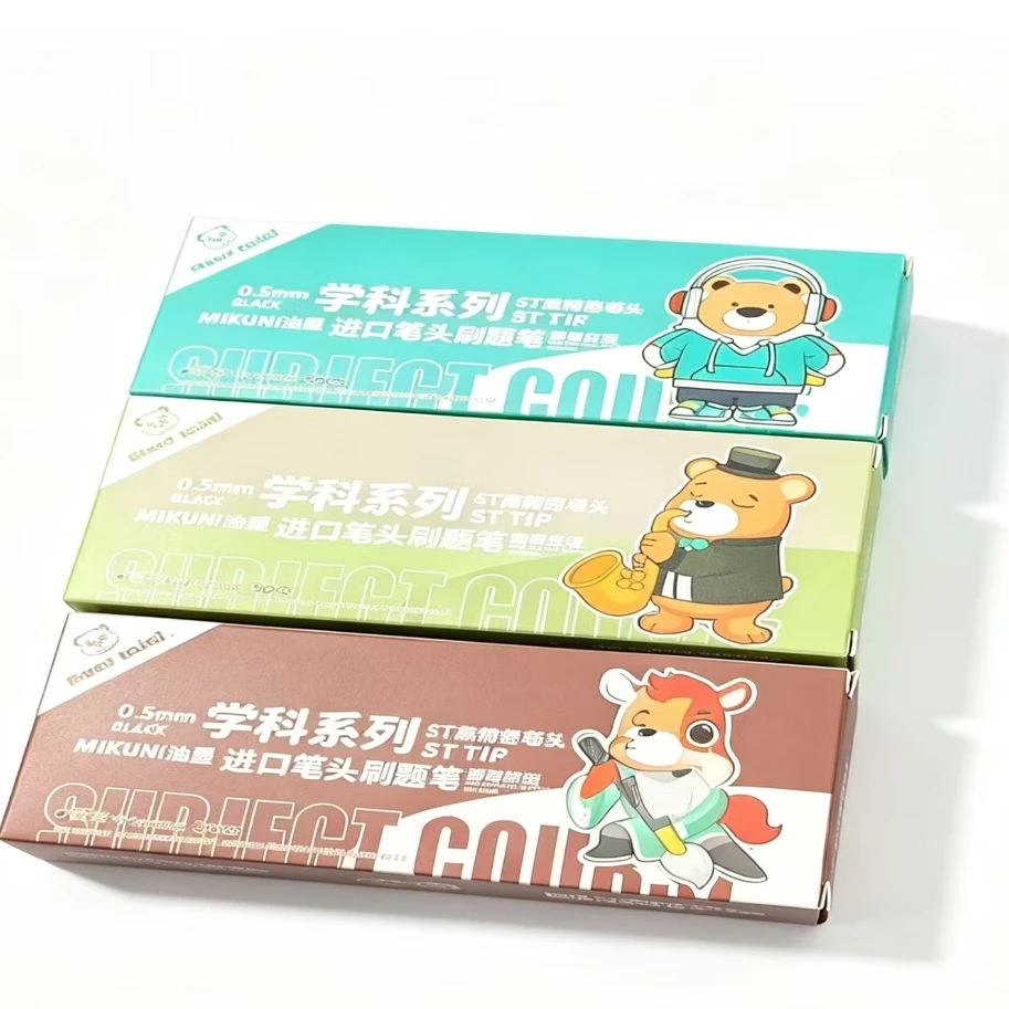 【7盒】泰迪熊学科系列限定刷题笔ST0.5mm黑色