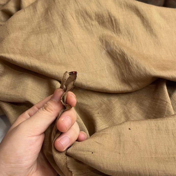 卡其色麻棉3米。