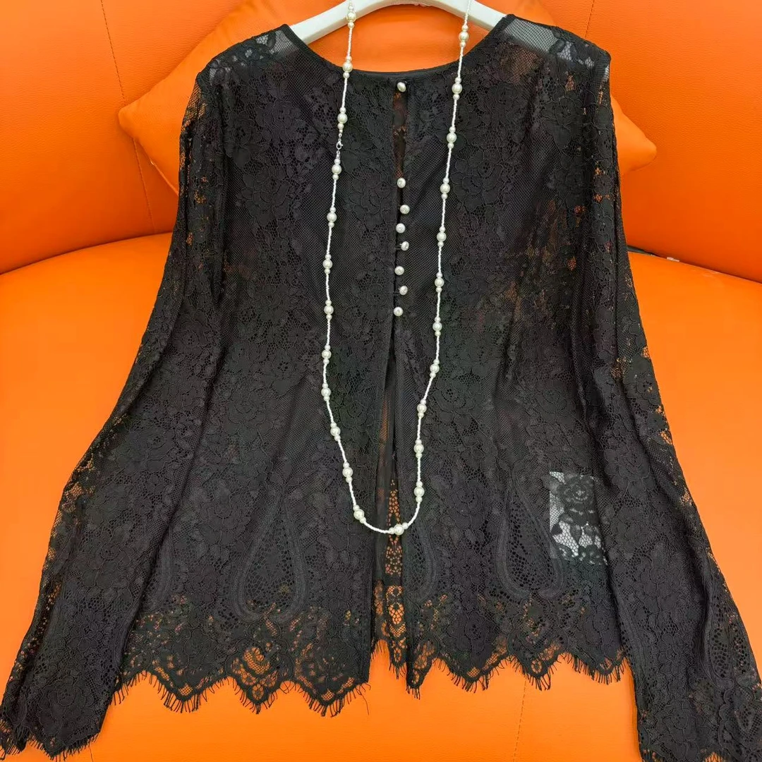 仟亿娘娘【蕾丝双面衫】新中式女装