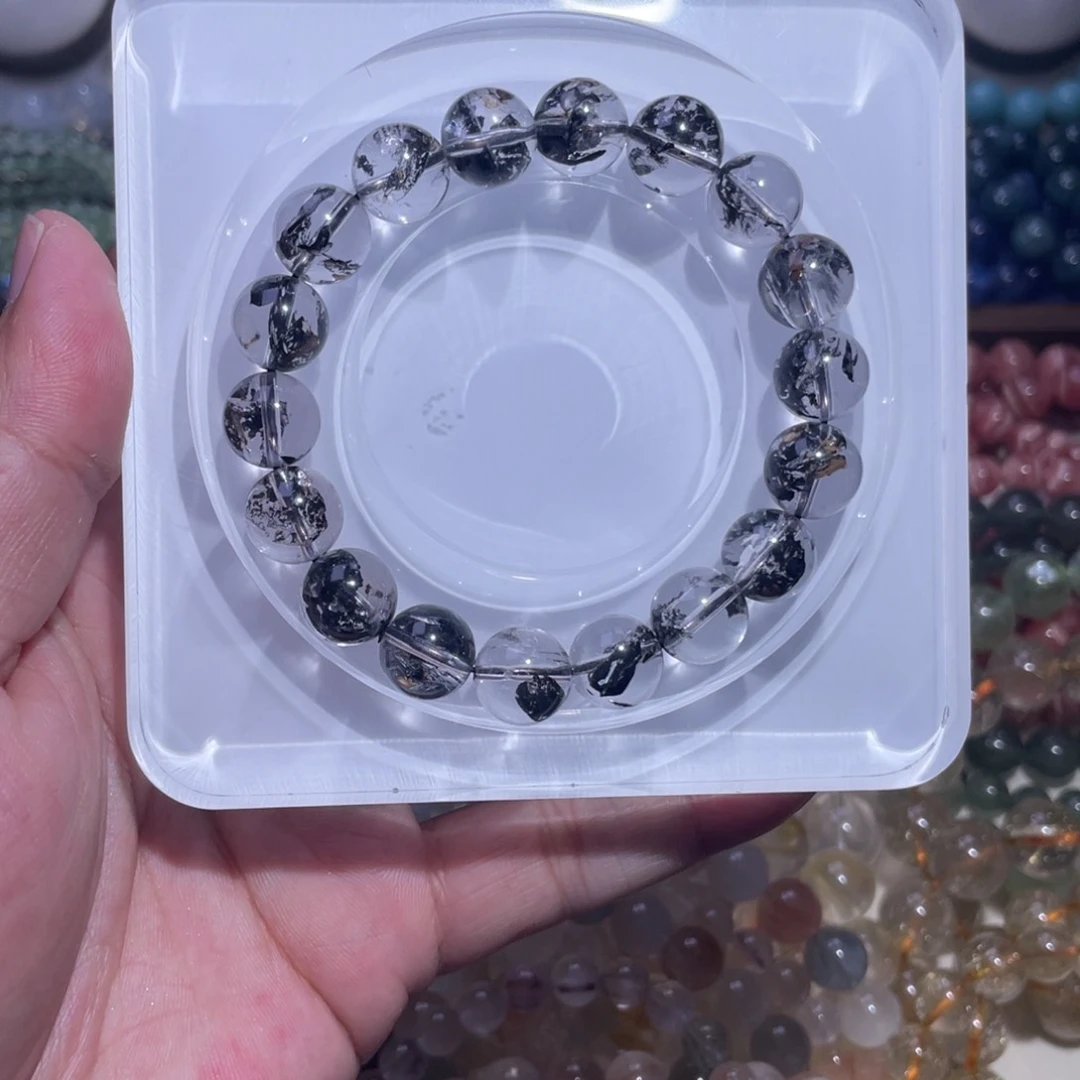 水晶手链未镶嵌黑闪灵