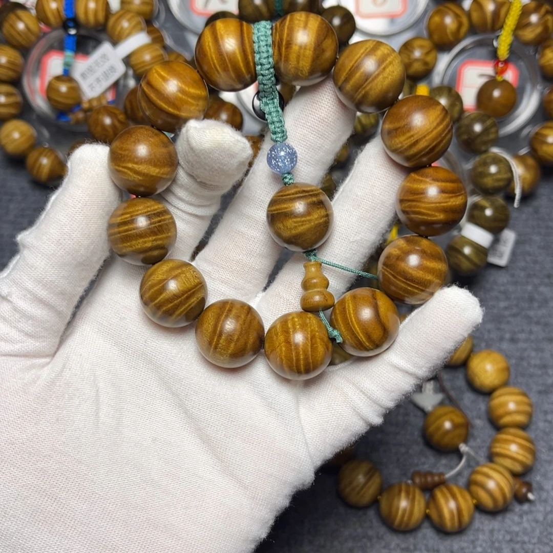 T***e手串/手链楠木（金丝楠）红油底1.8满水波988