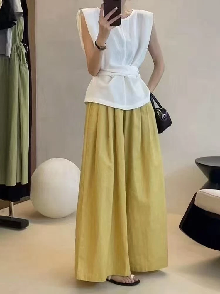 （编号001-200）垂感高级感高腰直筒宽松拖地阔腿裤显瘦时尚裤