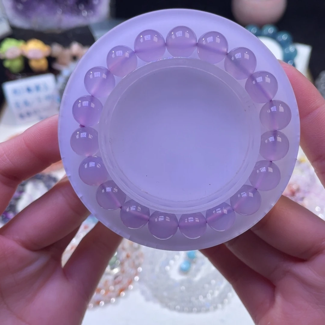 未镶嵌手链水晶紫玉髓玛瑙 9+