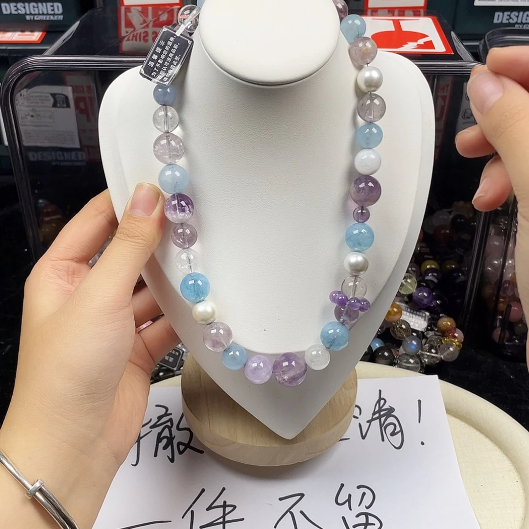 烟晶银S925镶嵌手链
