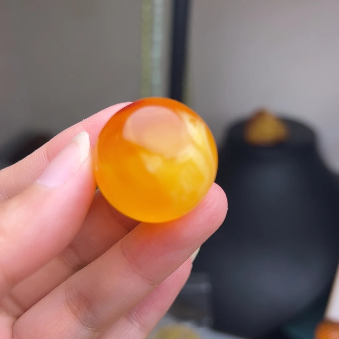 蜜蜡未镶嵌颈饰溶洞拉丝珠子25+