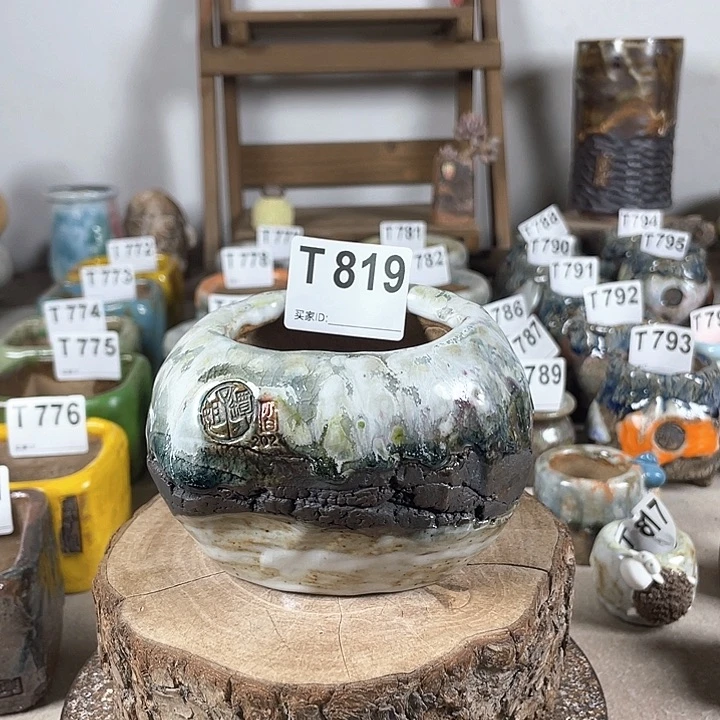 紫砂花盆吉*陶瓷花盆