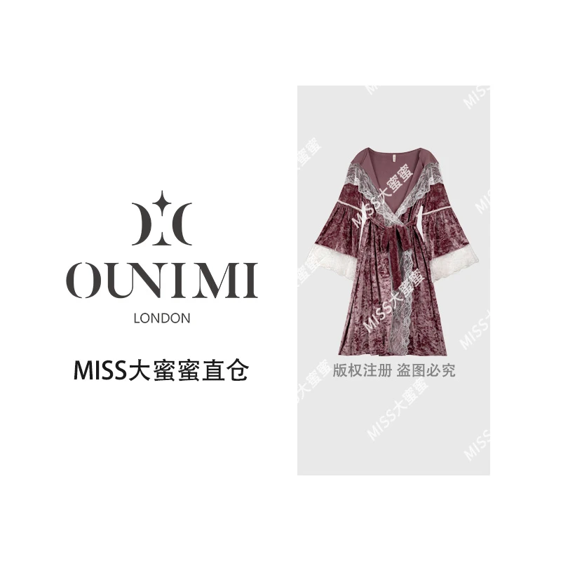 女士睡袍连帽家居服-6002