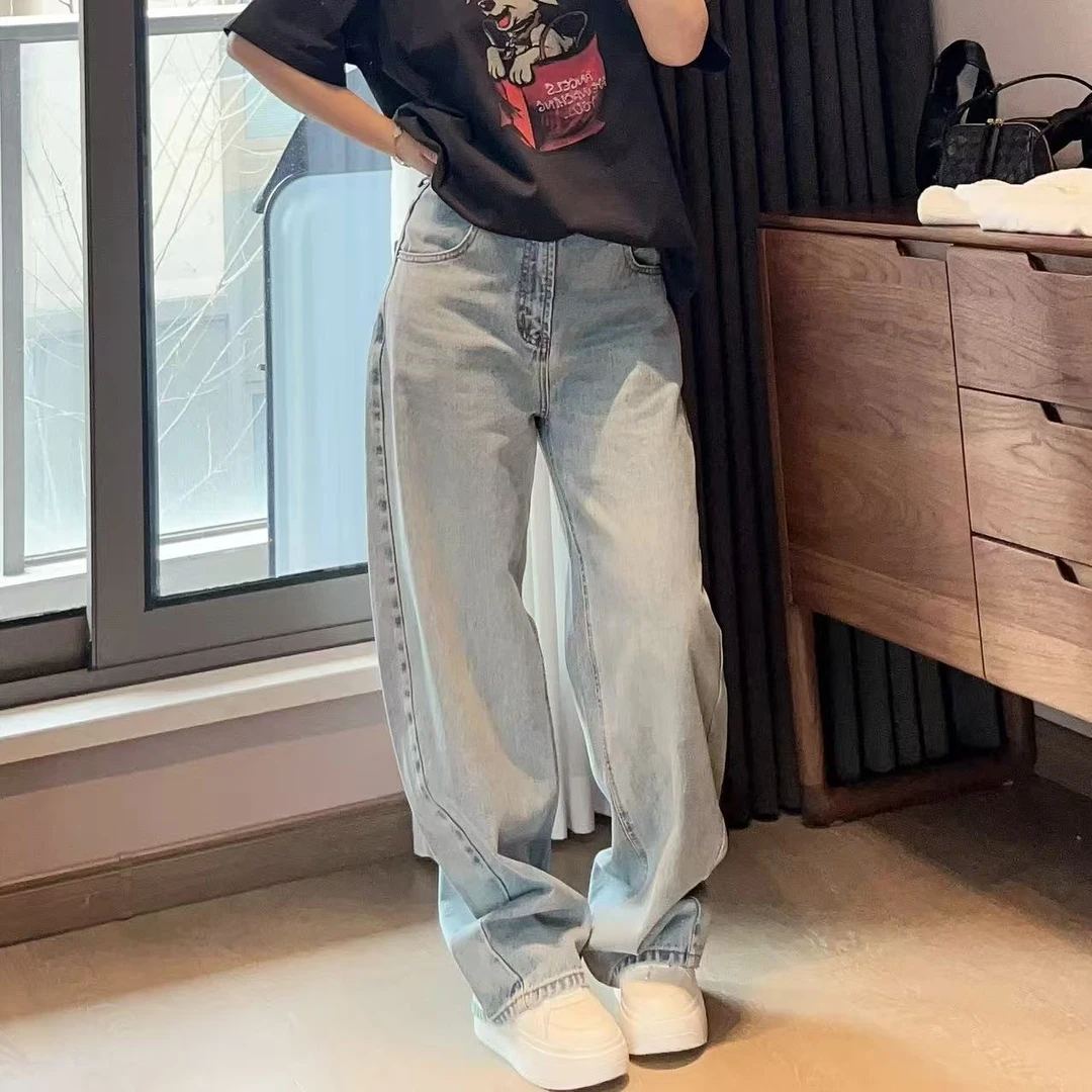 【欧货】版型很好！2025春季老爹牛仔裤水洗高级感手感实显贵气球裤