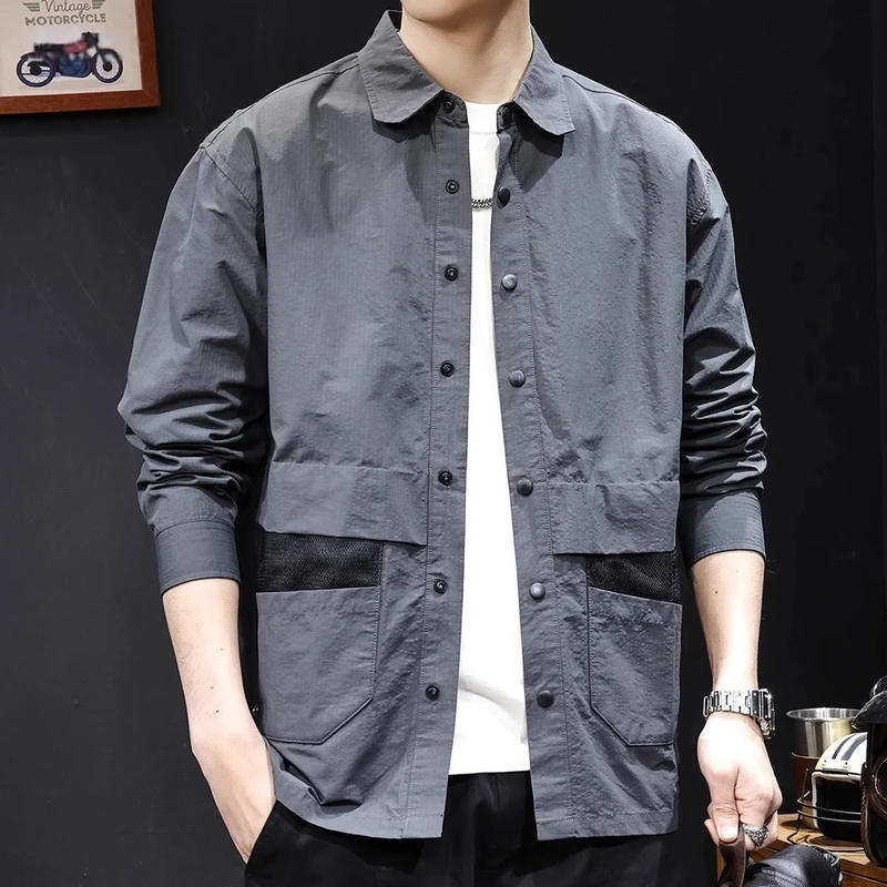 Cebrodz山系户外衬衫男外套长袖春季2025新款工装衣服百休闲衬衫