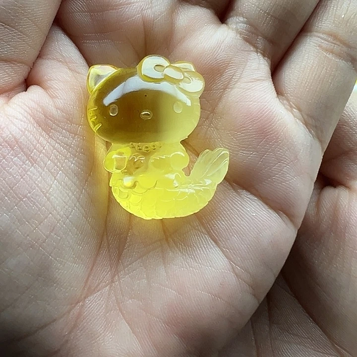 w***g琥珀未镶嵌珠宝奇石美人鱼打孔不退换