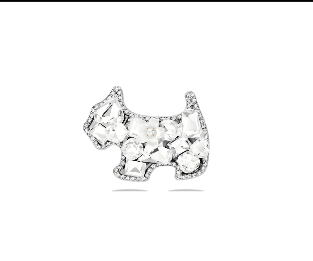 轻奢满钻小狗鸭嘴边夹