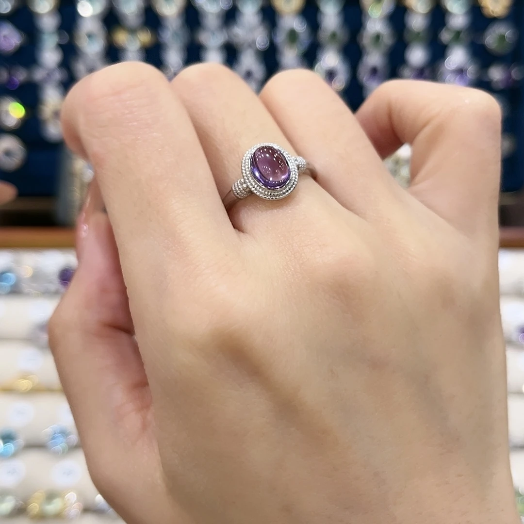 水晶女款银S925镶嵌戒指