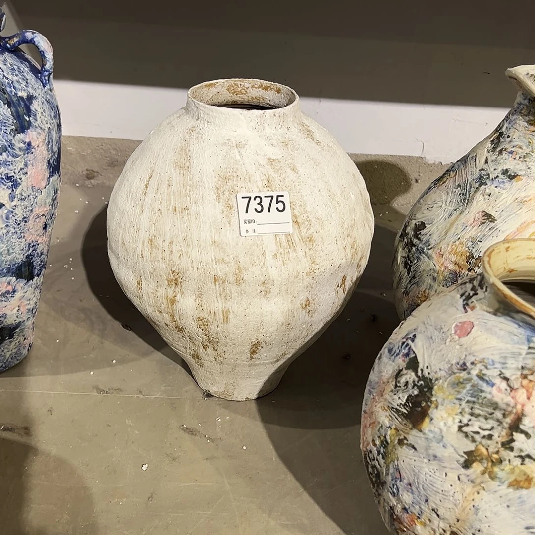 瓶7375高35口10 陶瓷花瓶无孔