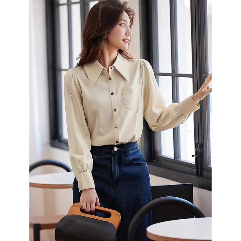 38813【碧K系列】翻领宽松衬衫LA1267