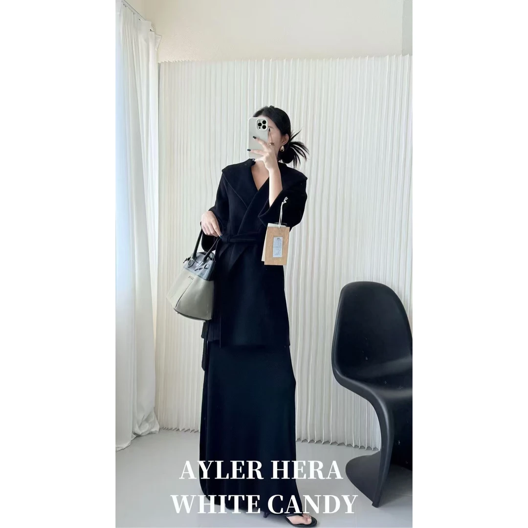 赫拉 福（1HLDY8509#） 高级感-宽松系带质感大衣外套12-18