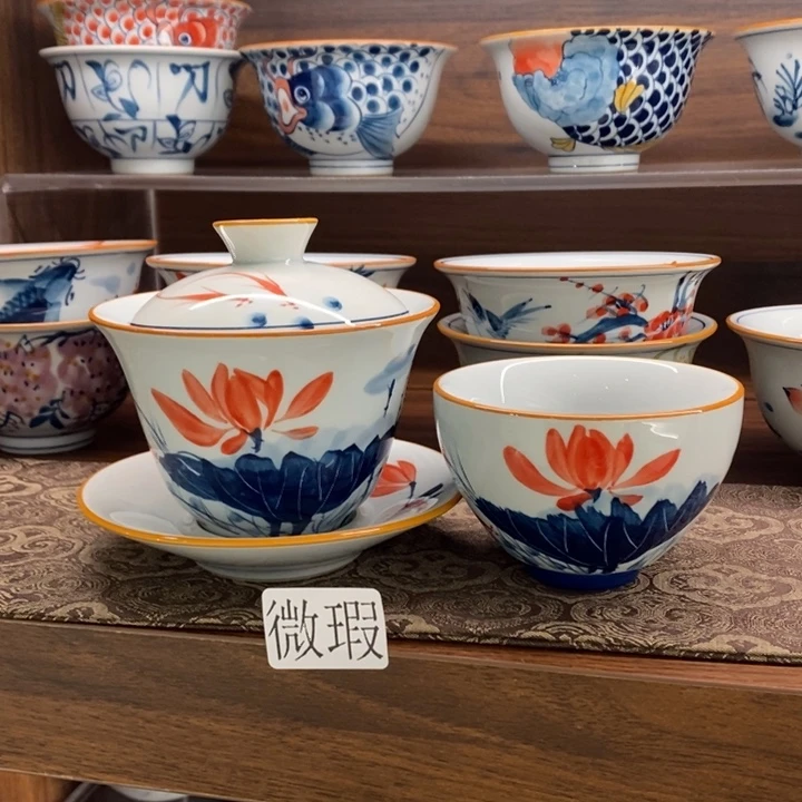 釉下老陶泥手工绘制