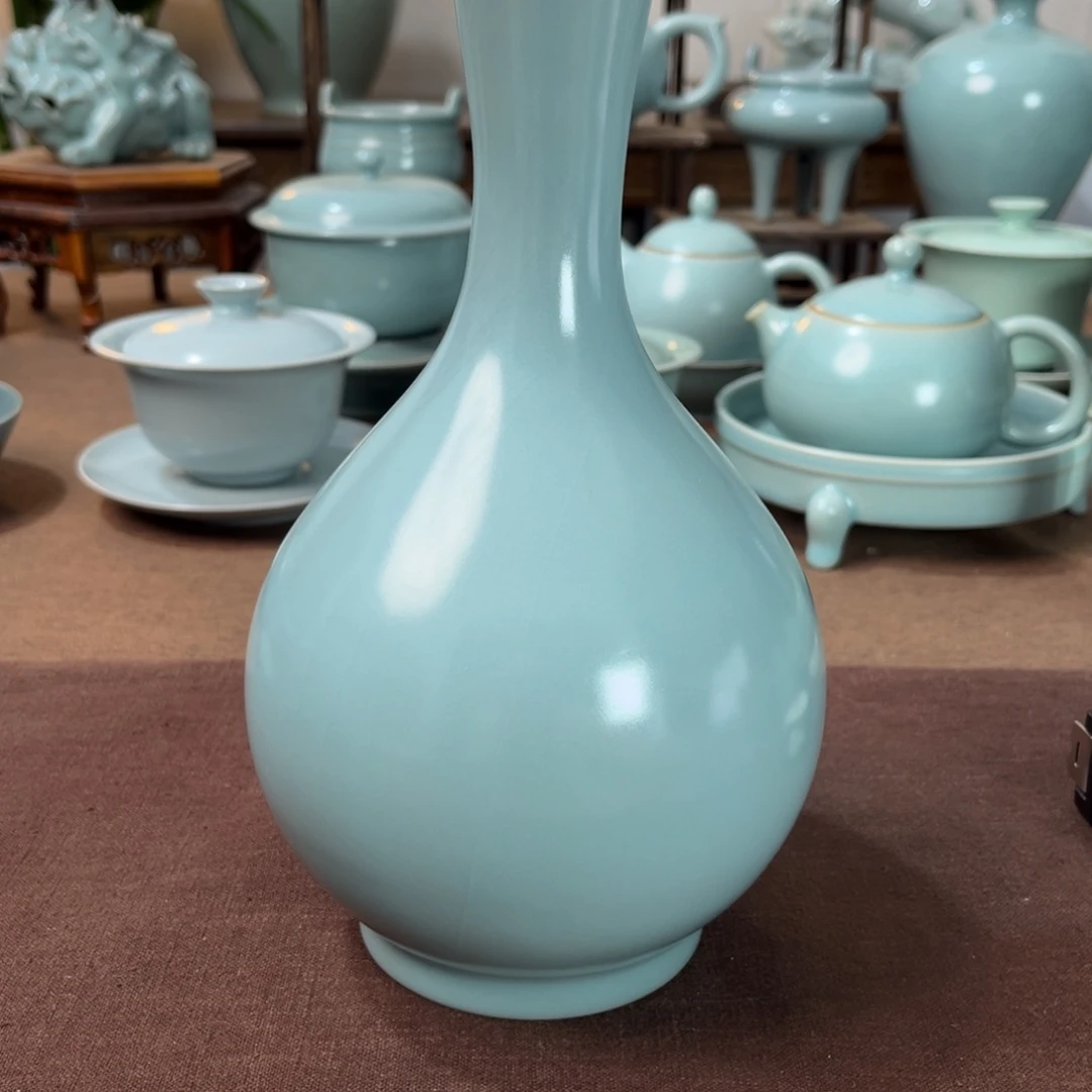 杯原矿汝官窑作品花瓶