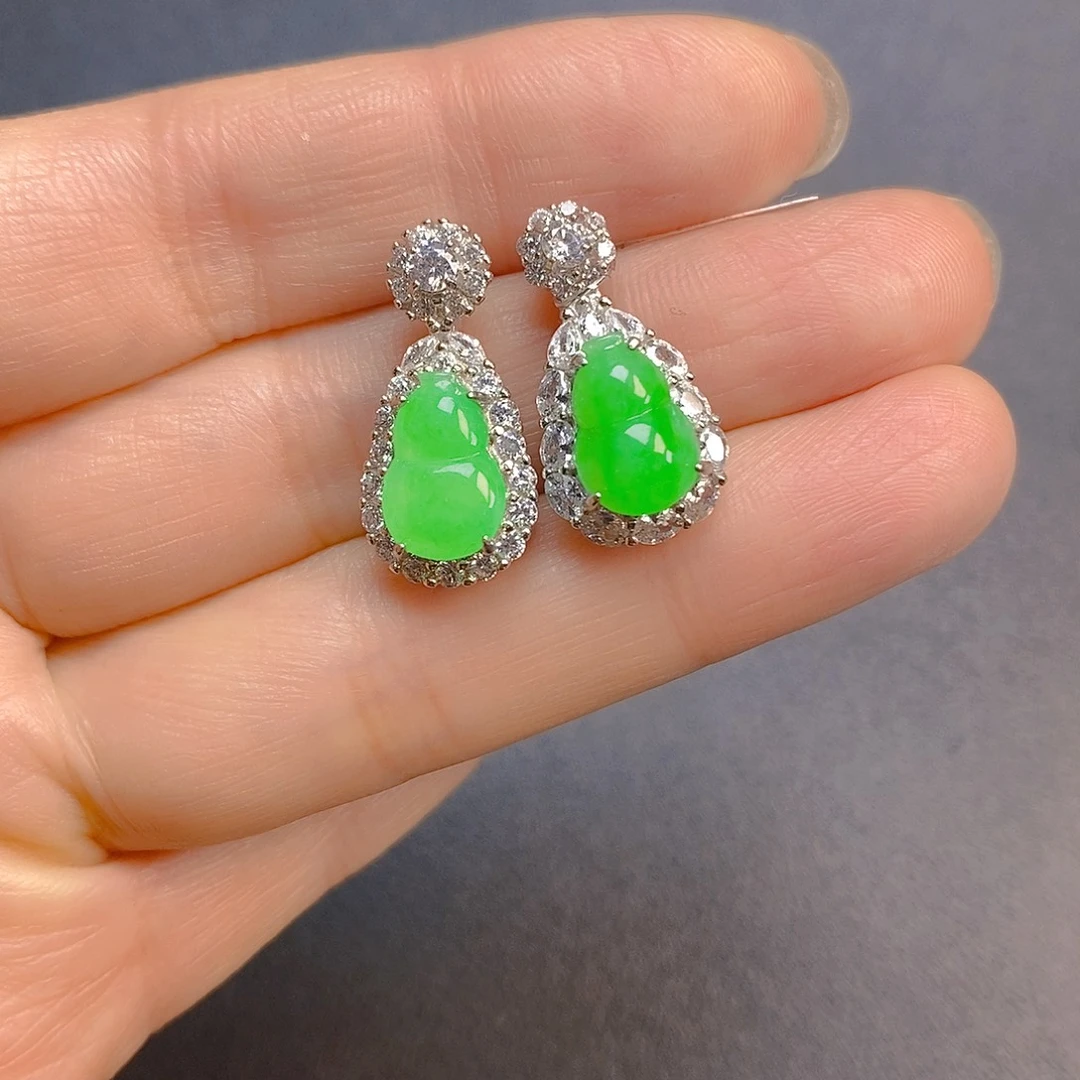 风***合翡翠银S925镶嵌颈饰