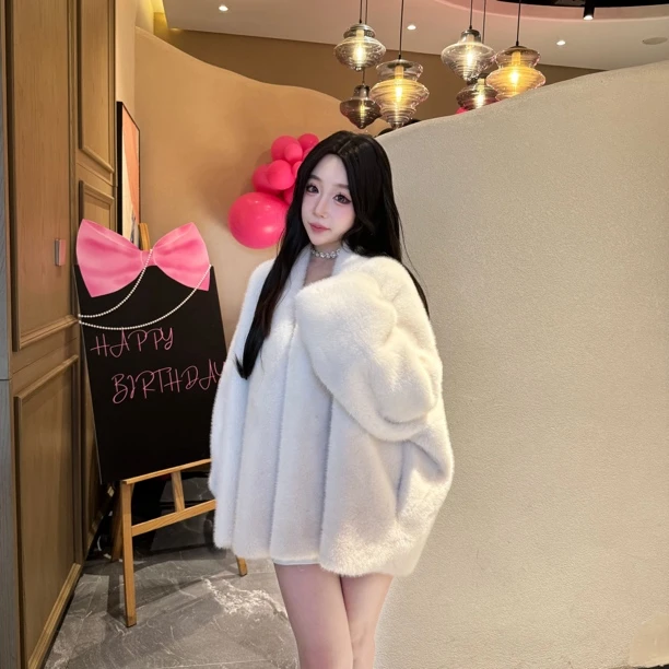 暴暴家 设计感毛毛外套高级气质名媛女秋冬季新款外套