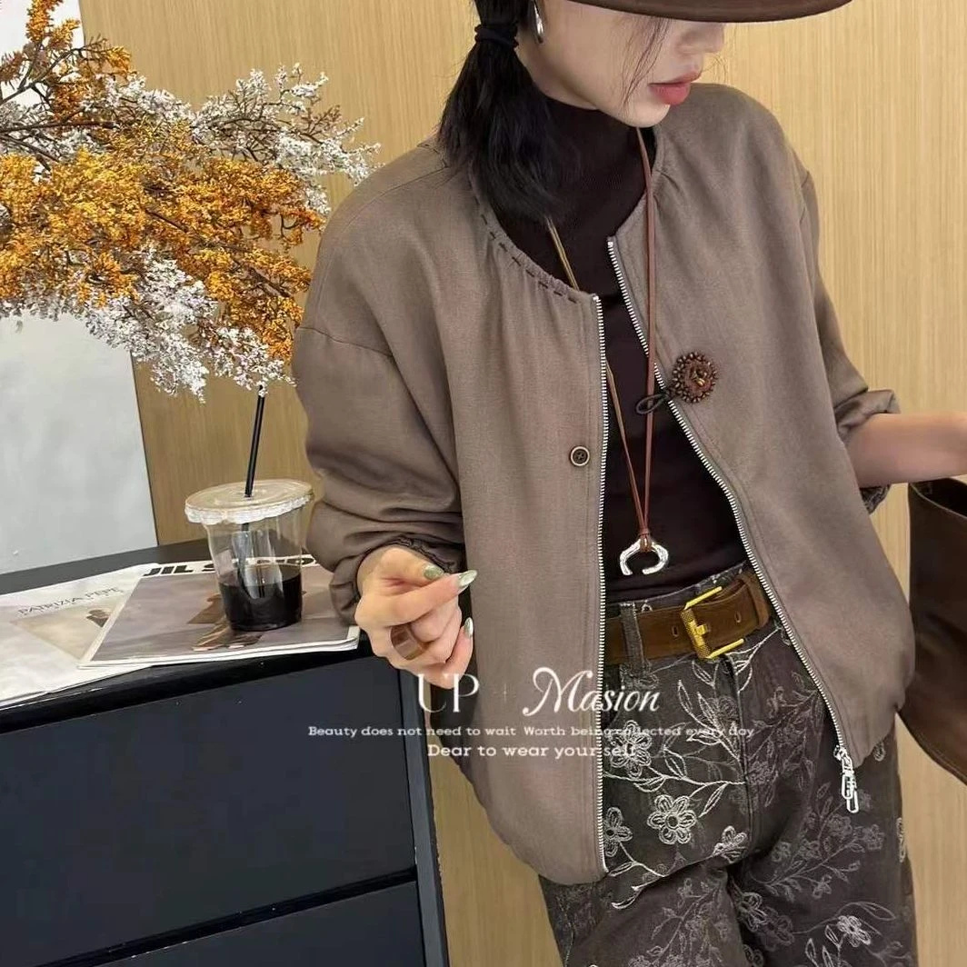 KIKI严选：351-LD家南油欧货秋季减龄炸街小众设计洋气外套