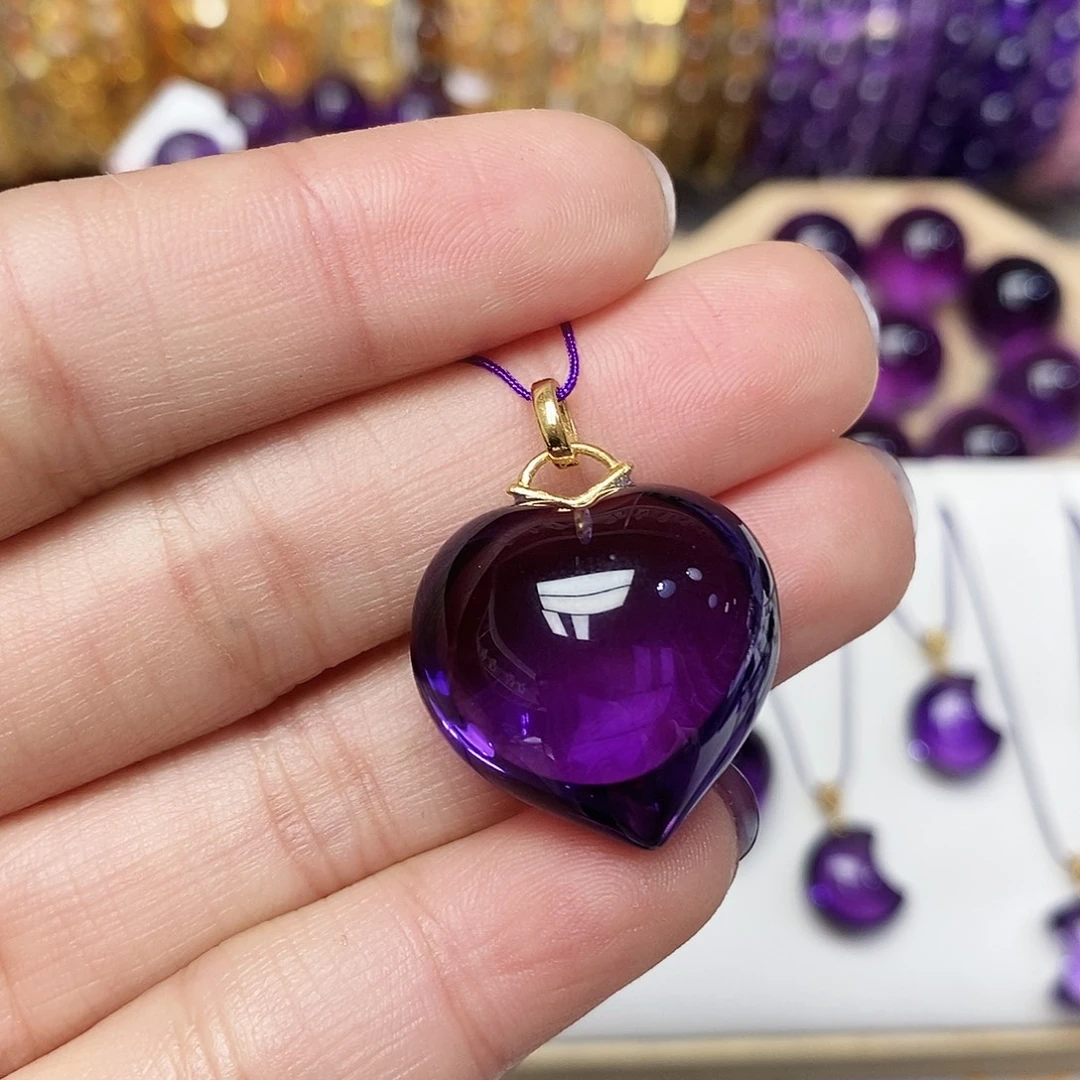 18K金镶嵌紫晶吊坠(赠链)