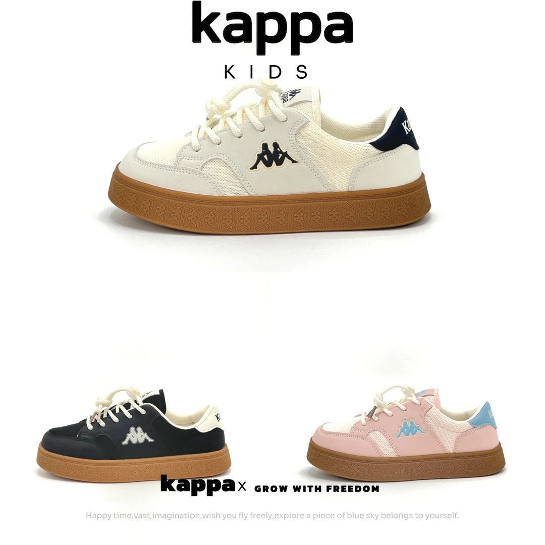 Kappa Kids卡帕新款2025春季网面运动德训板鞋透气百搭休闲鞋子