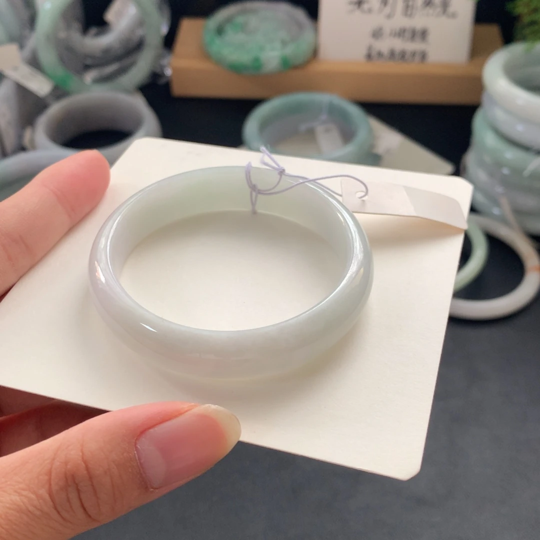 翡翠未镶嵌手镯（贵妃镯）5号48小时鉴赏期