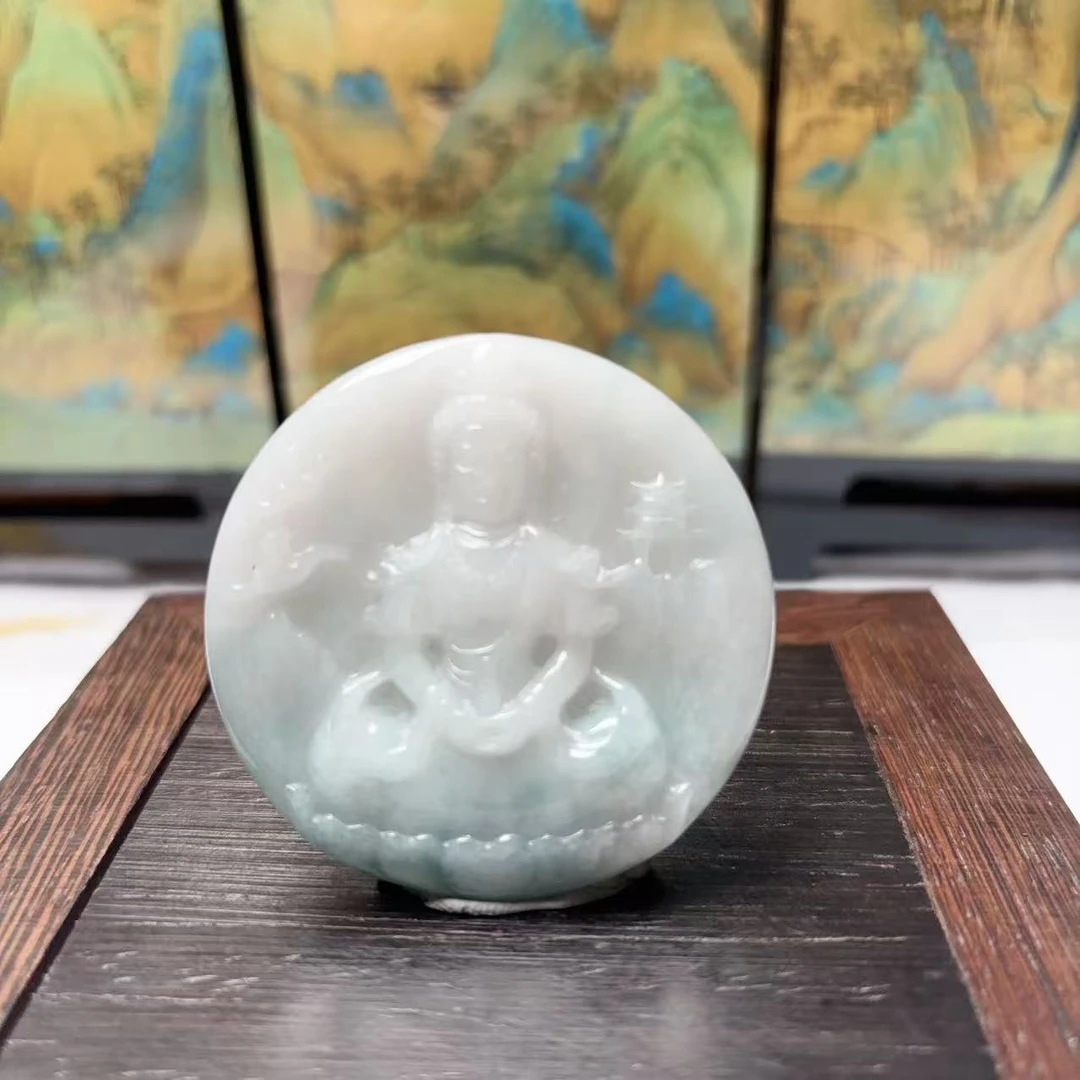 393-天然翡翠-观音