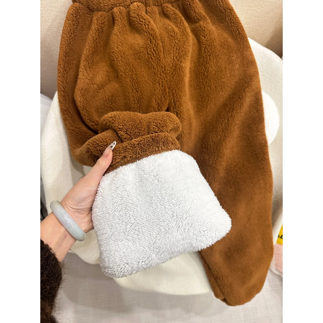 美拉德小熊双层加厚睡裤