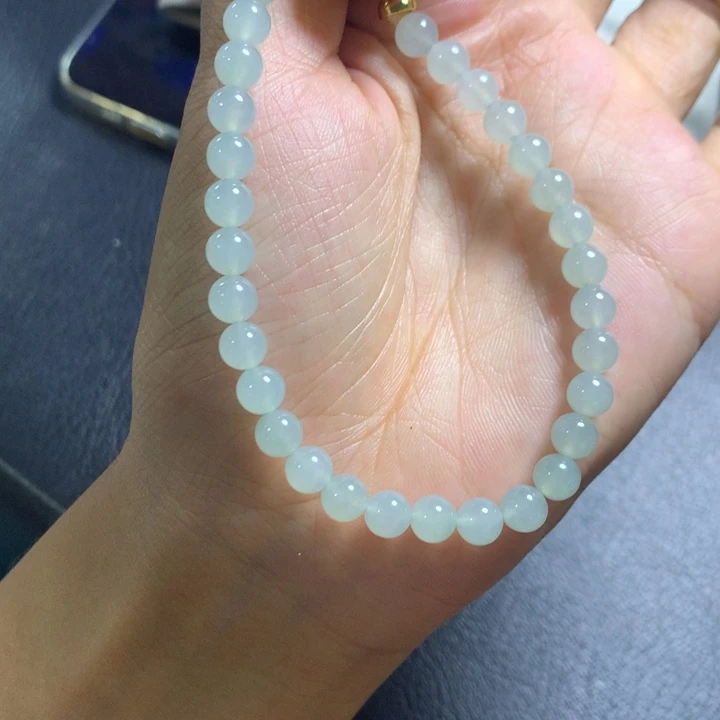 定制翡翠未镶嵌翡翠珠串卡6不退不换