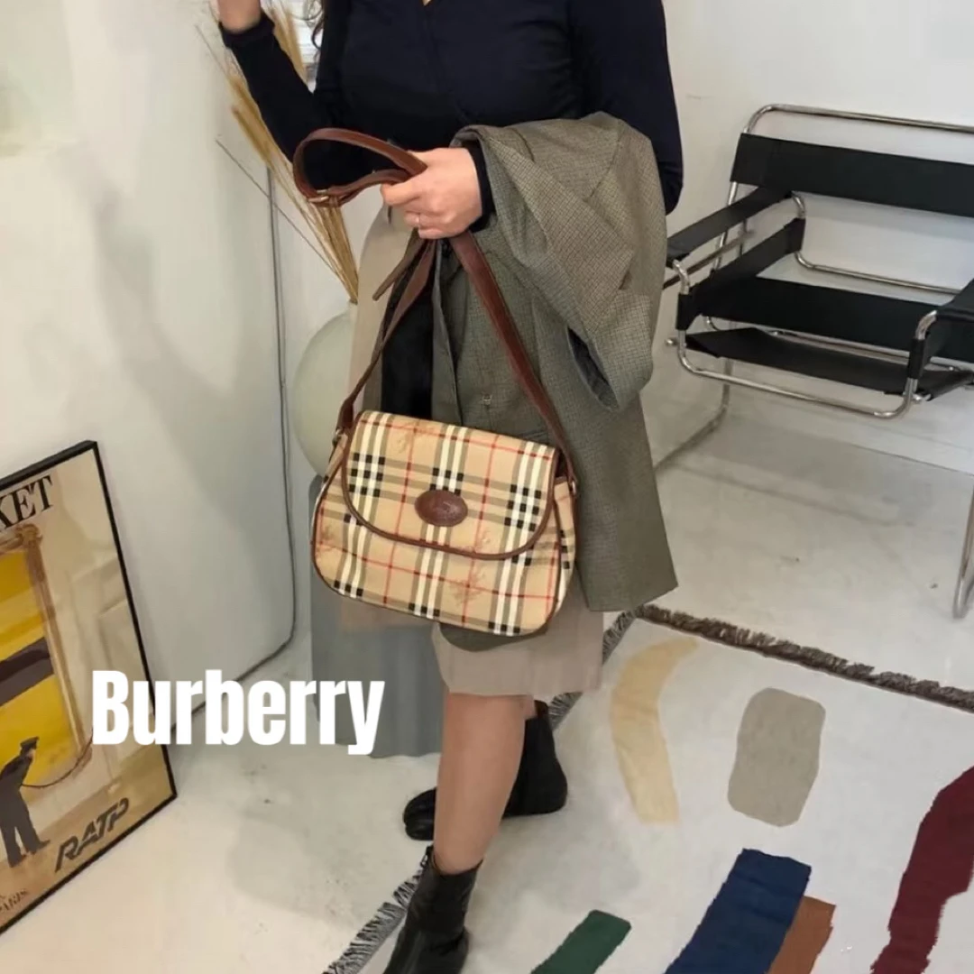 修复品619119/BURBERRY/博柏利英伦格马鞍包
