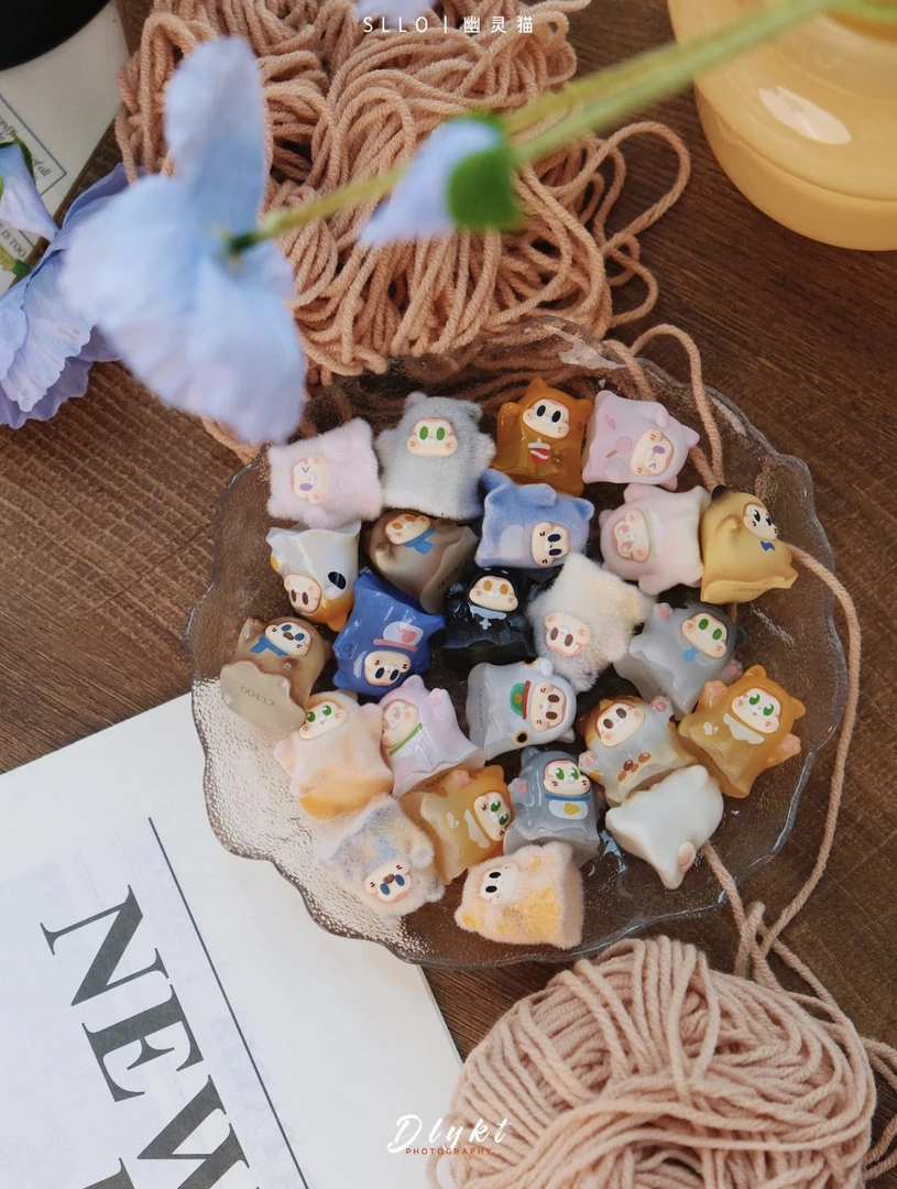 【拆盒】sllo领养幽灵猫系列萌粒盲袋手办_汪汪队潮玩