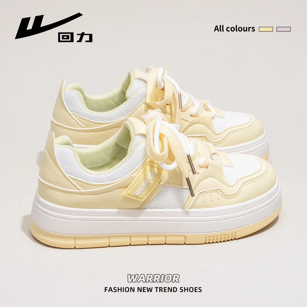 回力厚底增高小白鞋秋季女鞋薄款2025新款小众简约设计原创板鞋女