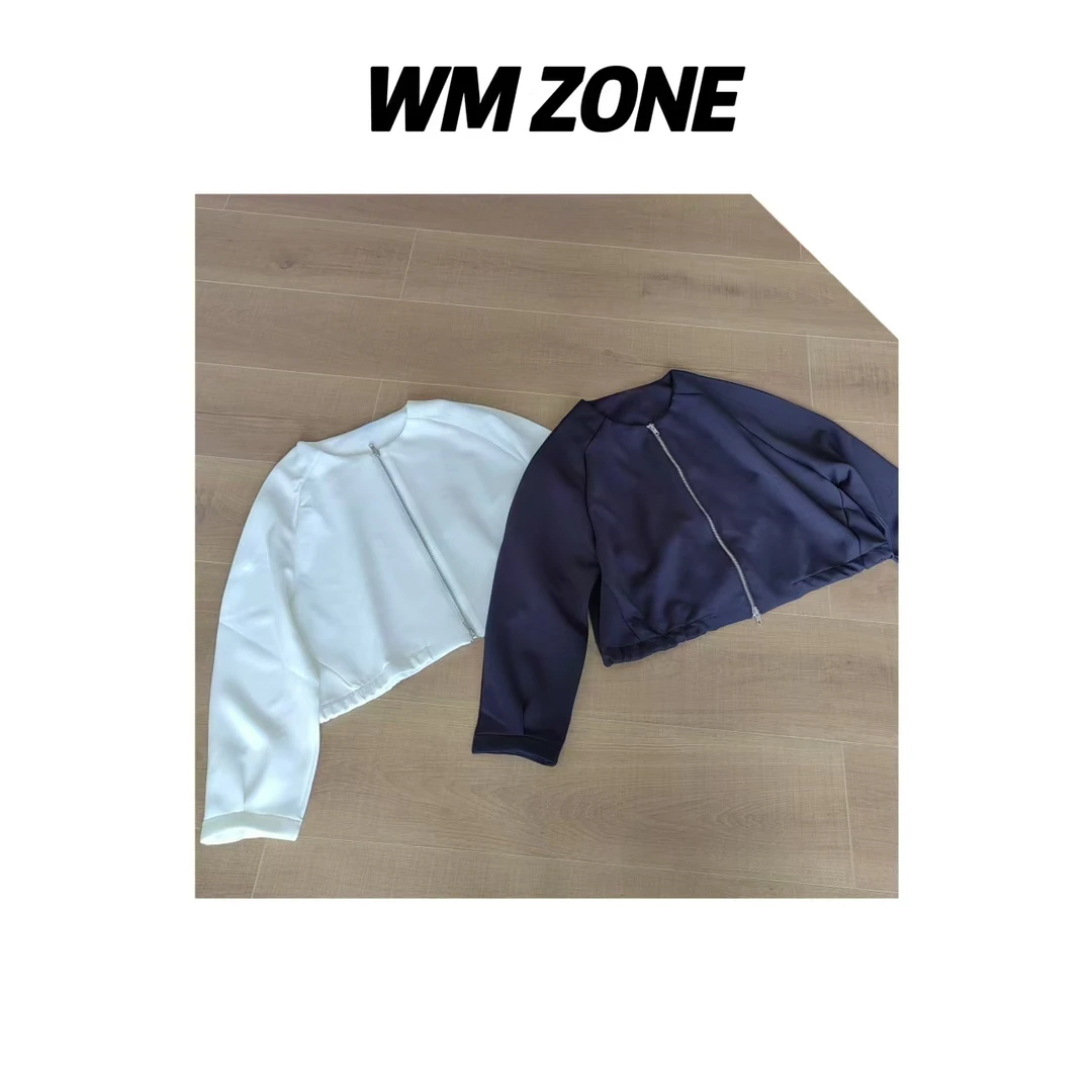 虎儿 3-2502 圆领短款拉链外套