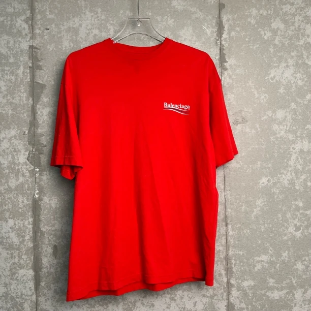未使用 Balenciaga/巴黎世家 XS*1/红色印花可乐短袖/17155
