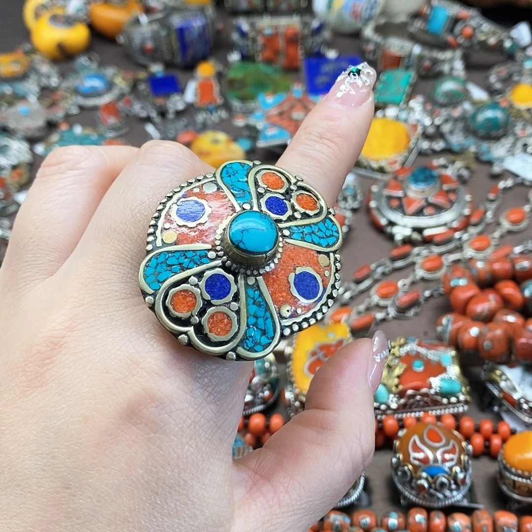 木质925银贴片戒指