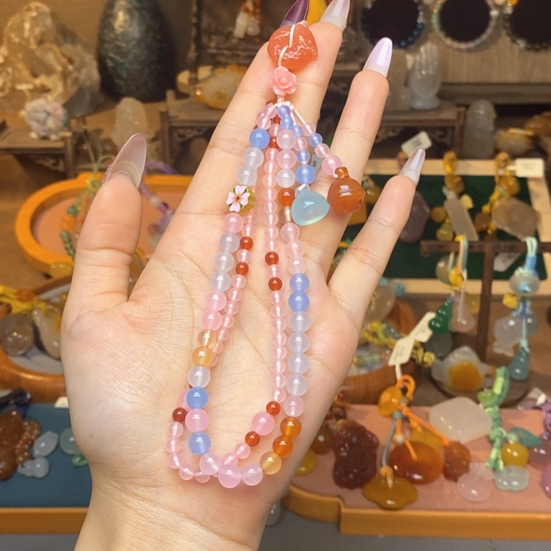 未镶嵌车挂玛瑙/玉髓挂件