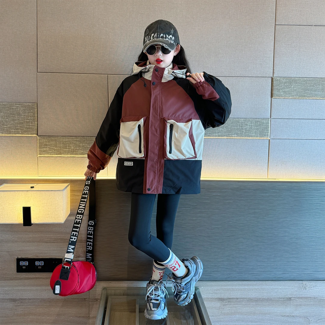 超好看女童冲锋衣三合一春秋2025新款中大儿童秋装外套洋气防风衣