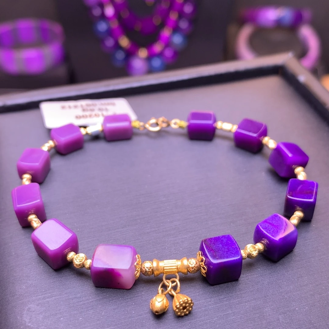 苏纪石（舒俱来）18K金镶嵌手链