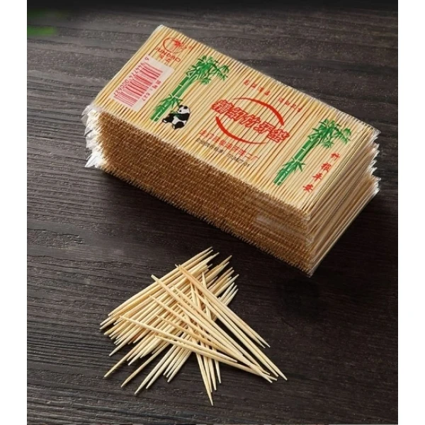 牙签家用竹制商用双头便携酒店细牙签棒竹子掏牙剔牙器批发袋装