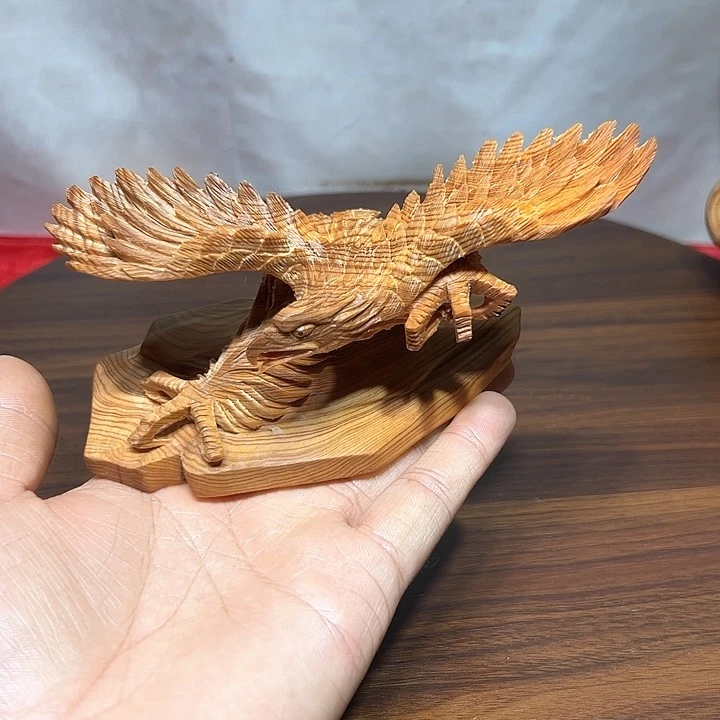 柏木6***汗崖柏手工雕刻鹏程万里