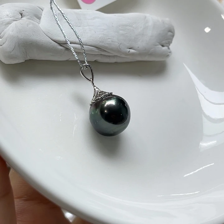 银S925镶嵌吊坠(不含链)海水珍珠11-12mm108号