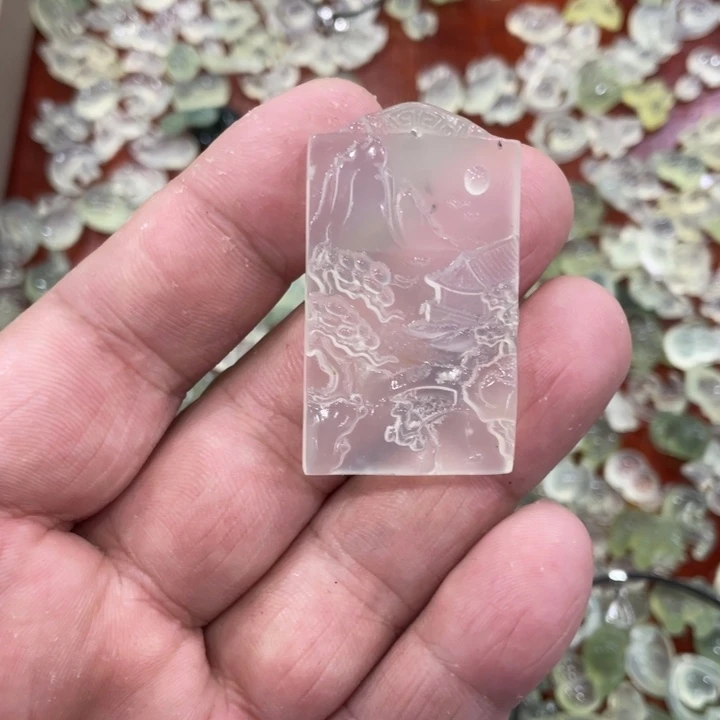 蛇纹石玉合金颈饰